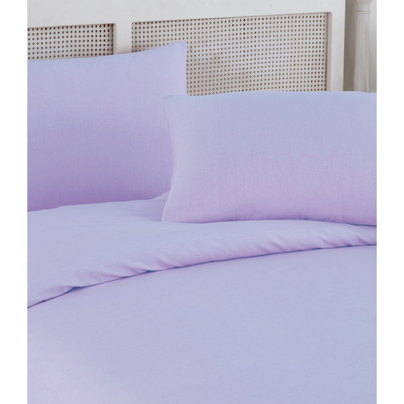 Solid Colour 4 Pieces Bed Sheet Set, Twin, Purple