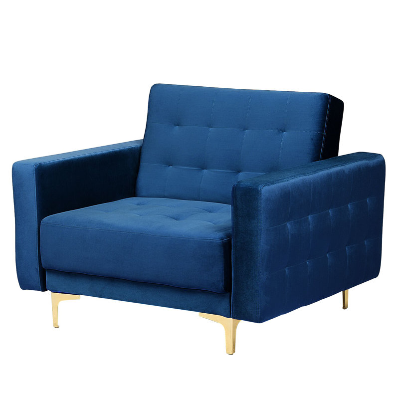 Rales Upholstered Accent Chair, Navy Blue