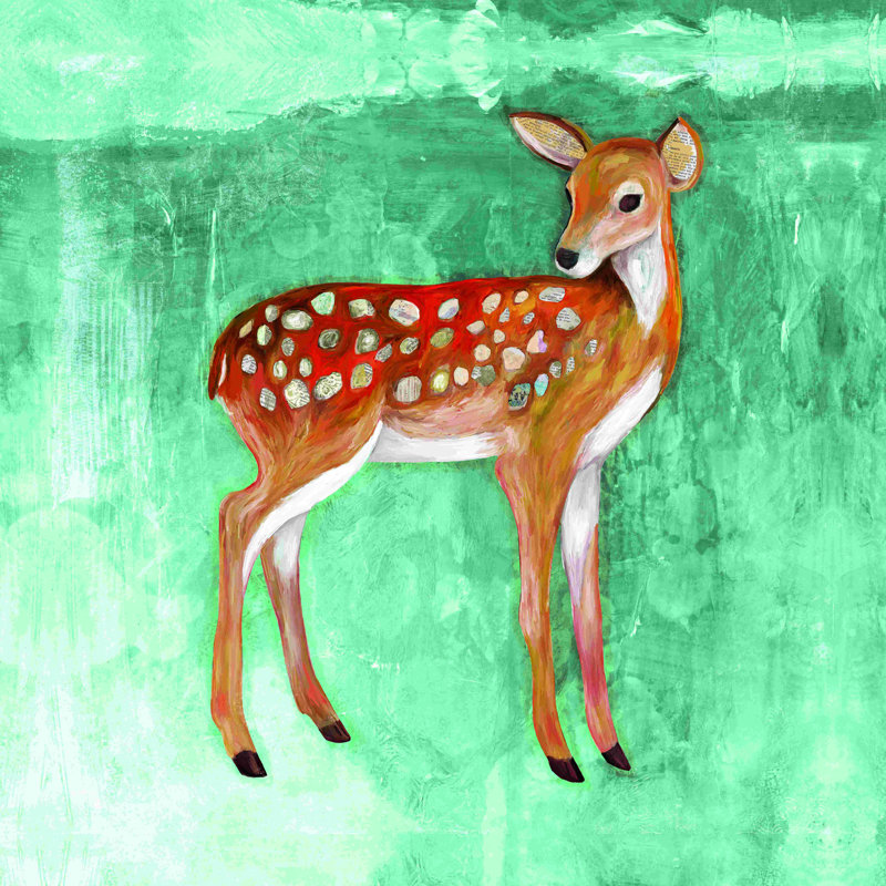 Cerf - photographie sur toile tendue, H 12 po x l 12 po