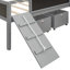 Lit mezzanine simple gris. Avec rangement et plaisir d'escalade. Bois de pin durable. Double tableau noir. Coffre-fort pour glissières de chambre à coucher, cadre. Quick Morning-5631819