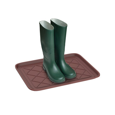 Range-chaussures toutes saisons - Petit tapis à chaussures en plastique résistant à l'eau pour l'intérieur et l'extérieur