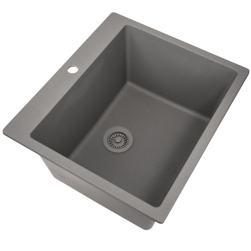 Rockport 25'' L x 21.75'' W Laundry Sink, Titanium