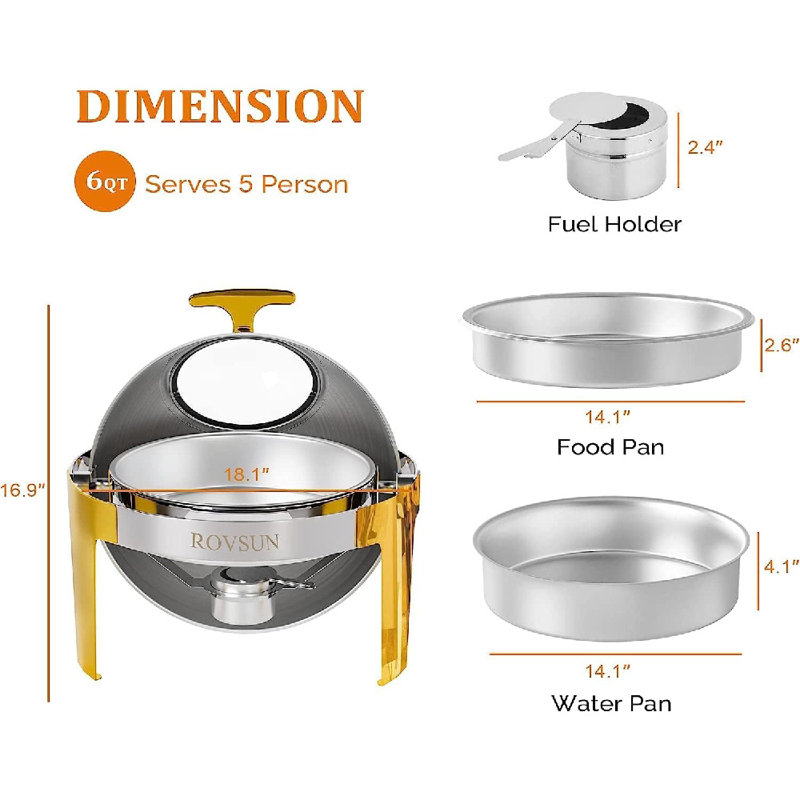 Stainless Steel (18/0) Display Case, Silver/Gold