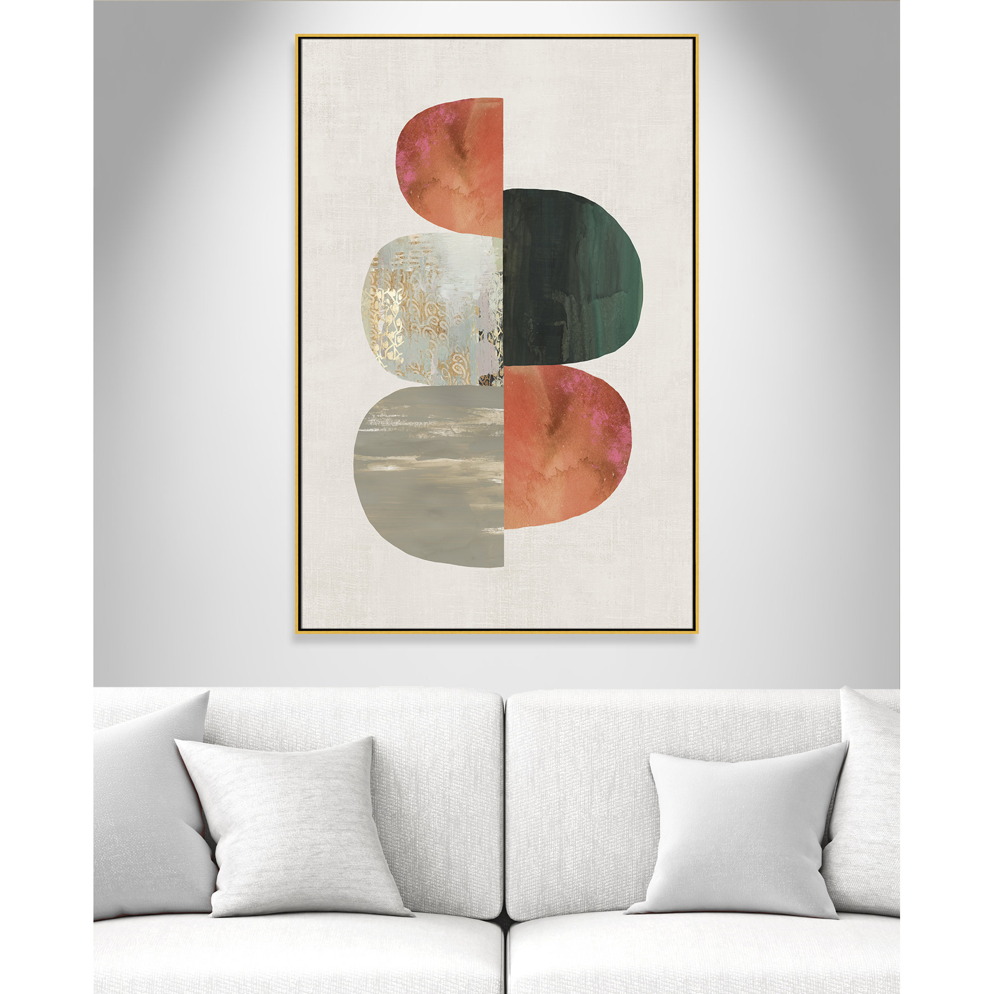Evolving Energy II by Tom Reeves - Print, Framed Canvas, 61.5" H x 41.5" W, Gold