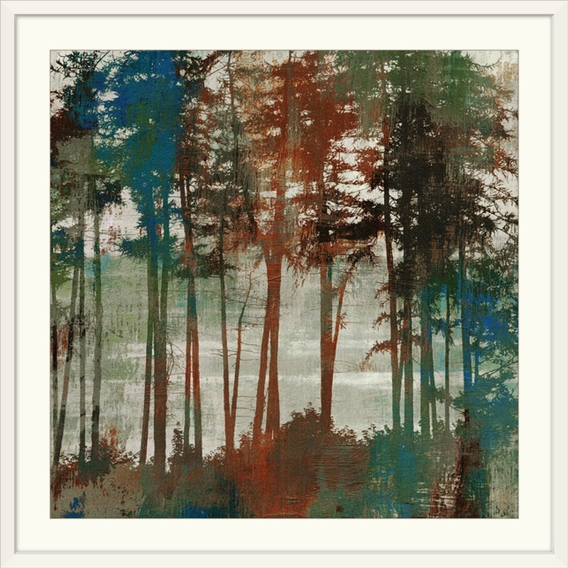 «Spruce Woods I» par Bushra, reproduction d'art, H 35 po x l 35 po x P 1,5 po, Toile