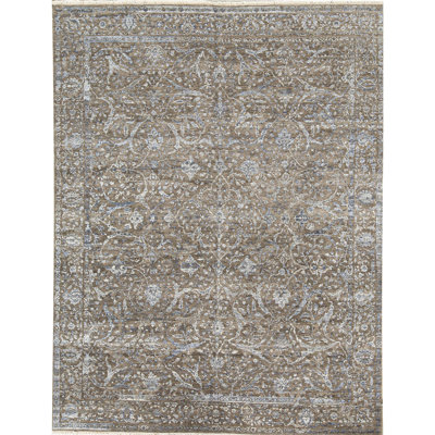 Maritime Hand-Knotted Wool Oriental Area Rug in Green/Blue