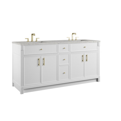 Bellshire 72" Double Vanity w/ 3 CM Top