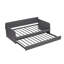 Lit de jour, canapé-lit en métal avec lit gigogne simple, gris, L 78,4 po x l 41 po x H 29,8 po.