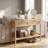Boho Rattan Console Table, 2 Smooth Silent Drawers & Spacious Open Bottom Storage Shelf, Scratch-Resistant Finish & Anti-Tip Design, Fits Entryway, Living Room