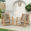 Fauteuils club d'extérieur en bois d'acacia Sierra