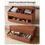 Table basse relevable, table basse extensible en bois massif avec rangement dissimulé, convertible en bureau pour ordinateur portable ou en table à manger de salon