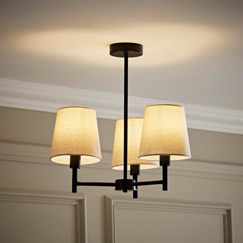Alexaner 3 - Light Chandelier, Matte Black