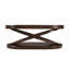 Table basse ovale en bois de 44 po avec base en forme de X