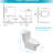 White Ceramic One Toilet With Dual Flush And Long-Lasting Glaze - Bathroom Staple One Piece Easy Maintenance Low Effort Care