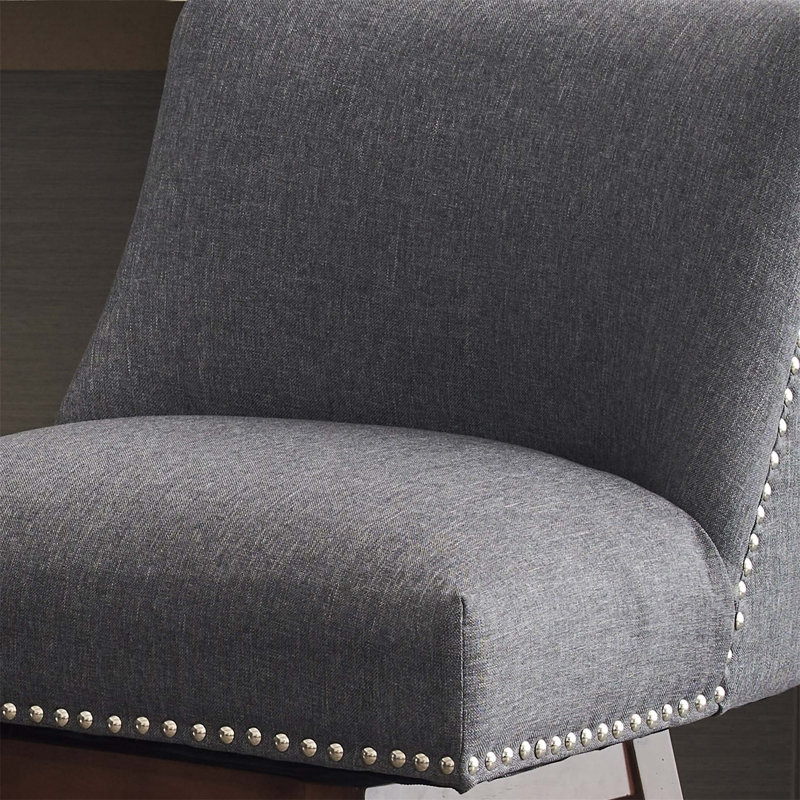 Tabouret de comptoir pivotant 26 po Keyisha, Brun, Gris