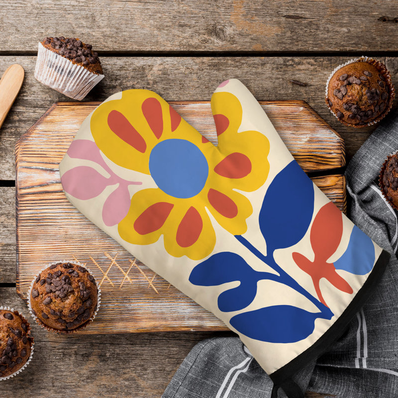 Serre en coton Floral Art Oven Mitt