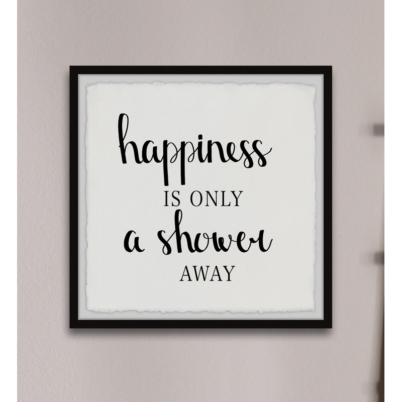«Shower Happiness», reproduction d'art encadrée, H 18 po x l 18 po x P 1,5 po