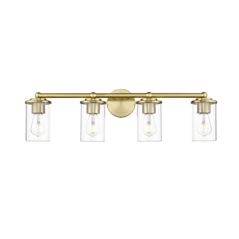 Éclairage pour meuble-lavabo à 4 lumières Cheetham, Or luxueux
