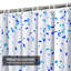 Rideau de douche bleu à petits confettis bleus abstraits avec 12 crochets-1631895159