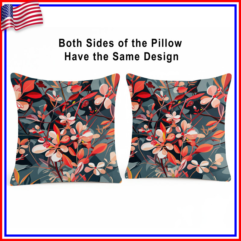 Coussin Floral, 20 x 20 inches