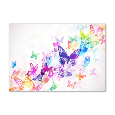 Colorful Butterflies - No Frame Print on Canvas