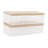 Thomas Martha Stewart Clear Plastic Storage Organizer Bin Set with Wooden Lids-90712341