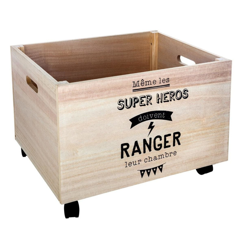 Zoomie Kids Solid Wood Toy Box