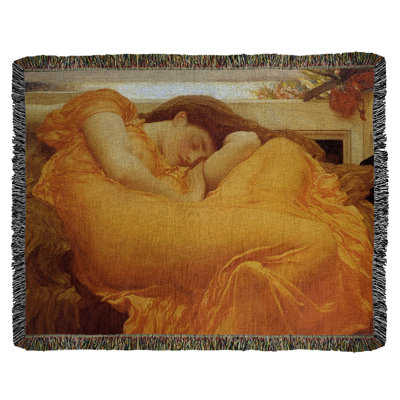 Jeté en coton frederic leighton flamme juin