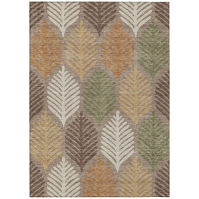 Machine Washable Indoor/Outdoor Chantille ACN2515 Floral Rug