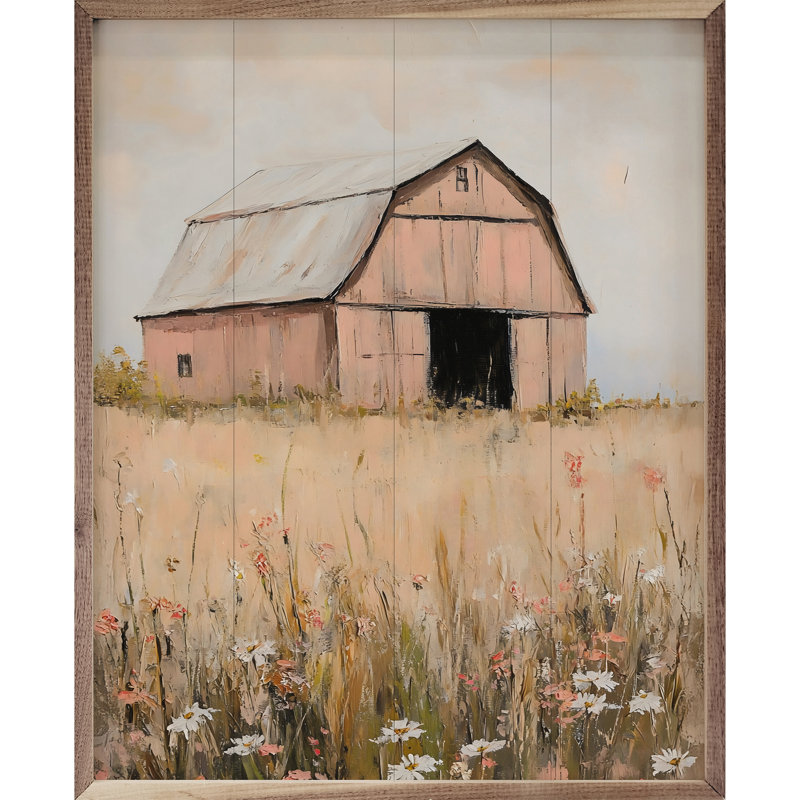 Peachy Barn par Franklyn Gregory, H 40 po x l 32 po