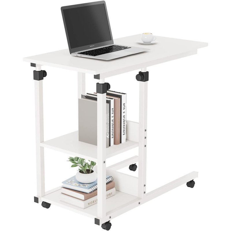 Amariah Wheel End Table, White