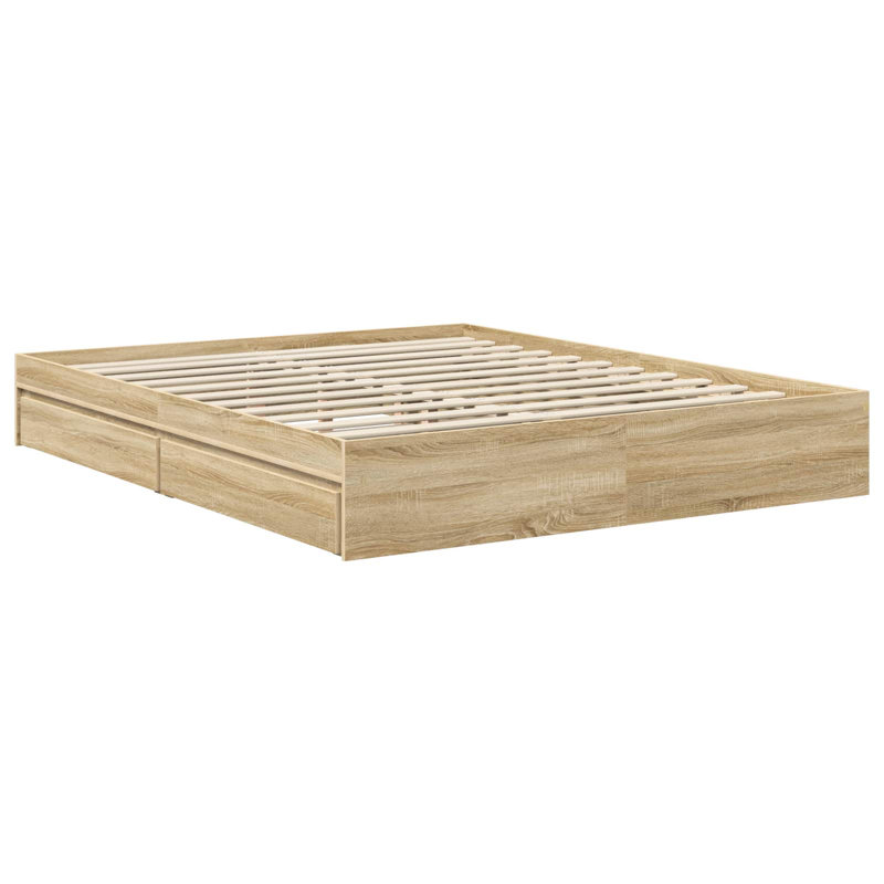 Bed, Sonoma Oak, European Kingsize (160 x 200 cm)