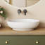 Évier de salle de bain en céramique elliptique / ovale en porcelaine vitrifiée YULIKA DJ-78166