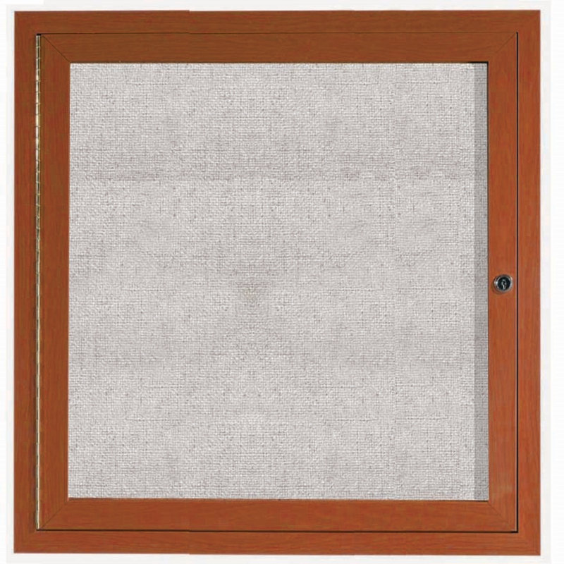 Tableau d’affichage mural fermé à l’extérieur, H 36 po x l 36 po x P 2 po, Chêne