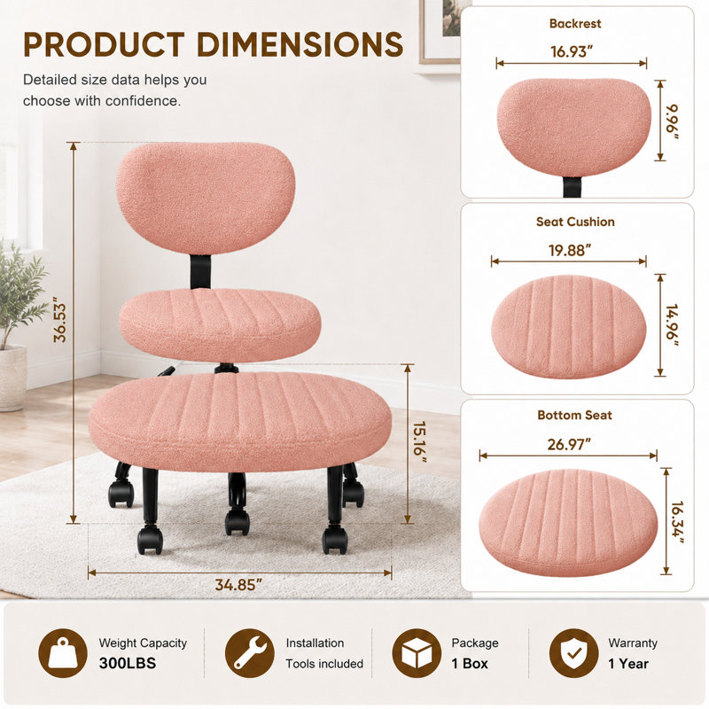 Fauteuil de méditation pivotant ergonomique avec support lombaire, siège confortable pour la méditation et le yoga