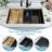 32 X 19 Inch Gunmetal Black Undermount Workstation Sink