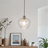Aguilera 1-Light Apple-Shaped Water Glass Pendant Light for Kitchen Island, Dining, 9.1" W, E26 Base-1862510482