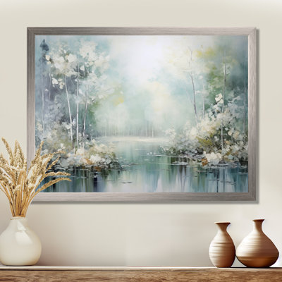 «Minimal River Forest liquid Art I», reproduction d'art sur toile