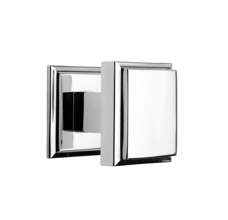 Poignée carrée Alhambra, Chrome brillant, H 0,98 po x l 0,98 po x P 0,98 po