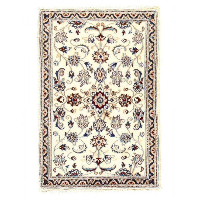 Tapis unique ivoire / bleu / beige 3 pi x 5 pi Sev
