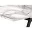 Bureau d'ordinateur, bureau personnel, ordinateur portable, tablettes de rangement, L 48 po, travail, stratifié aspect marbre blanc, métal noir, contemporain, moderne