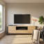 Meuble télé gris Woody-1376857827
