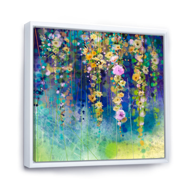 Arbre de glycine vert printanier - décoration murale traditionnelle sur toile, H 30 po x l 30 po x P 1 po