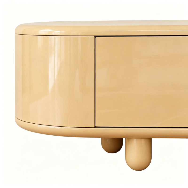 Meuble télé simple et créatif, Jaune