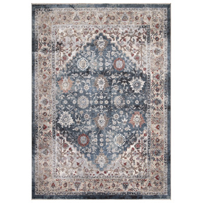 Tapis marocain bleu Emmagrace