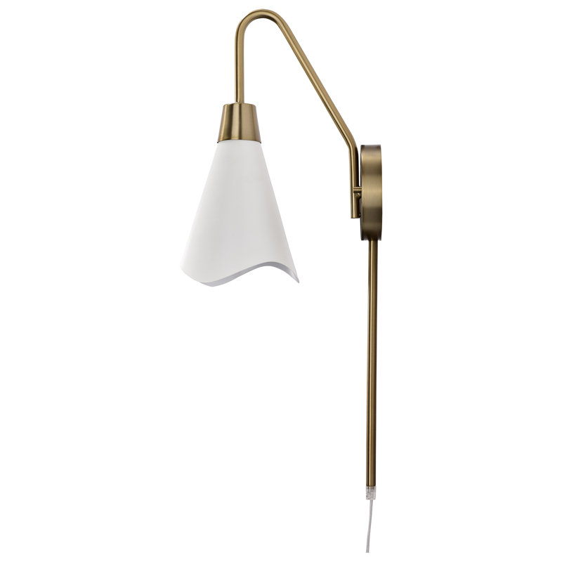 Kanako Armed Sconce, Matte White