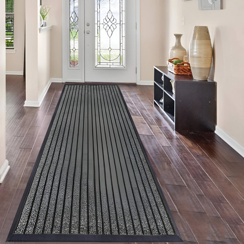 Tamalyn Flatweave 40cm X 90cm Area Rug, 60cm W x 90cm L, Grey