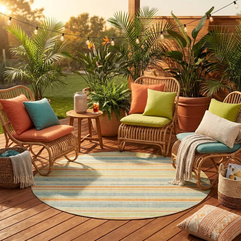 Tapis d'intérieur rond 8 po