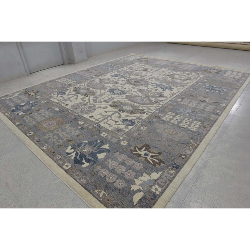 Transitional One-of-a-Kind Rectangle 12'2" X 14'9" Hand Knotted Area Rug