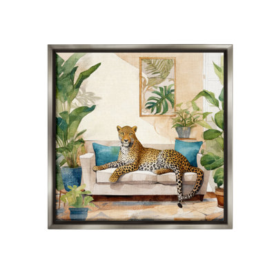 " Cheetah & Tropical Indoors Floater Frame " by Kim Allen
